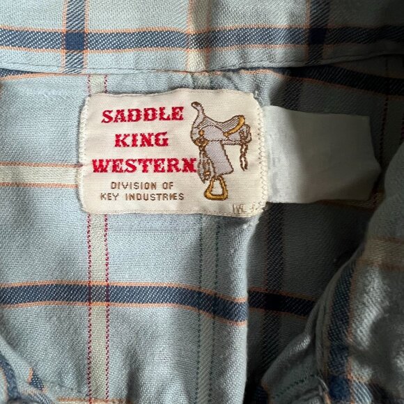 Lot of 3 Vintage Pearl Snap Button Ups Mens XL Plaid Distressed Holes Dakota - Picture 10 of 16